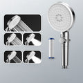 Contemporary Hand Shower Round Shower Head Combo in Silver