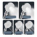 Contemporary Hand Shower Round Shower Head Combo in Silver