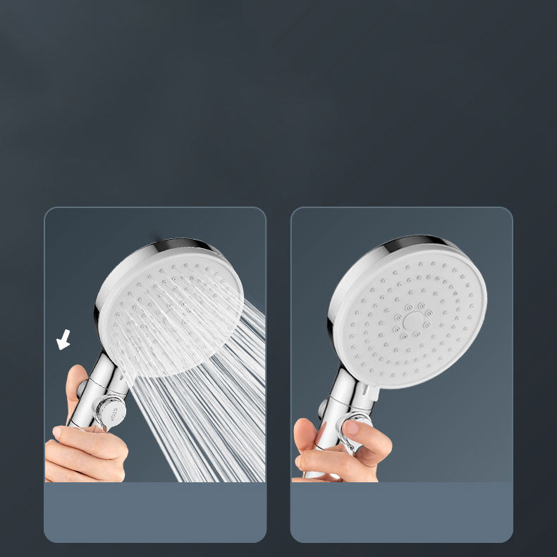 Contemporary Hand Shower Round Shower Head Combo in Silver