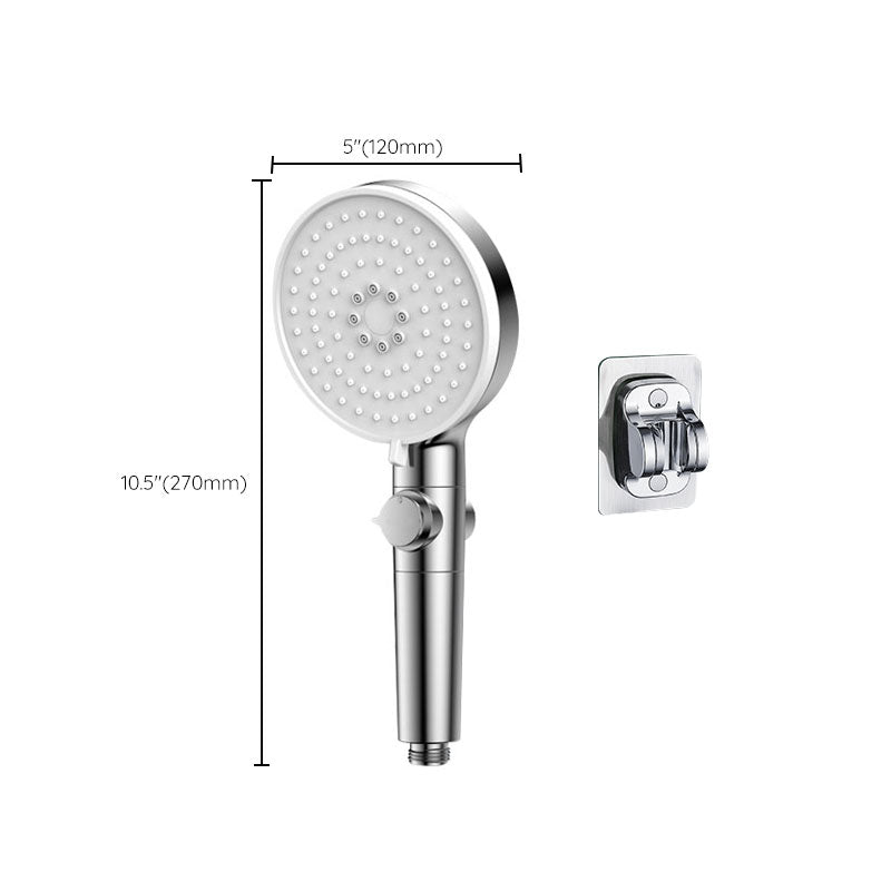 Contemporary Hand Shower Round Shower Head Combo in Silver