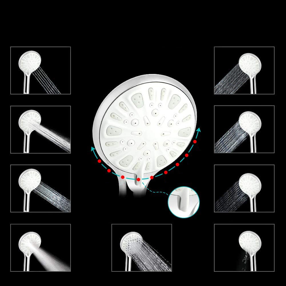 Modern Dual Shower Head Square High Arc Shower Head in Silver