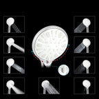 Modern Dual Shower Head Square High Arc Shower Head in Silver