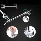 Modern Dual Shower Head Square High Arc Shower Head in Silver