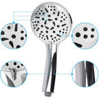 Modern Dual Shower Head Square High Arc Shower Head in Silver