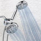Contemporary Shower Combination Adjustable Shower Head Chrome Ceiling Mounted Round Shower Head