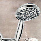 Contemporary Shower Combination Adjustable Shower Head Chrome Ceiling Mounted Round Shower Head