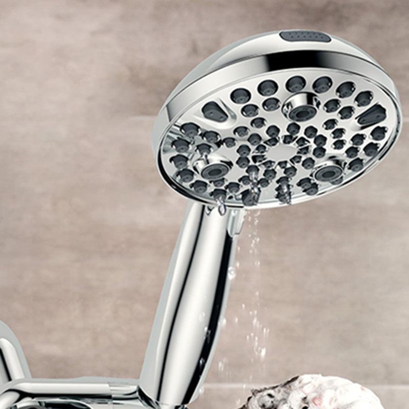 Contemporary Shower Combination Adjustable Shower Head Chrome Ceiling Mounted Round Shower Head