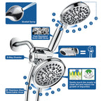 Contemporary Shower Combination Adjustable Shower Head Chrome Ceiling Mounted Round Shower Head
