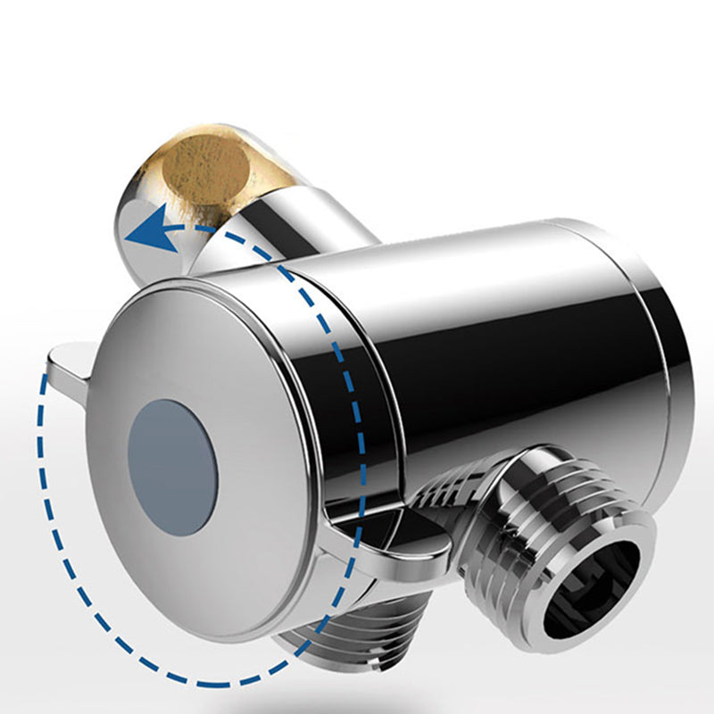 Contemporary Shower Combination Adjustable Shower Head Chrome Ceiling Mounted Round Shower Head