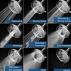 Contemporary Shower Combination Adjustable Shower Head Chrome Ceiling Mounted Round Shower Head