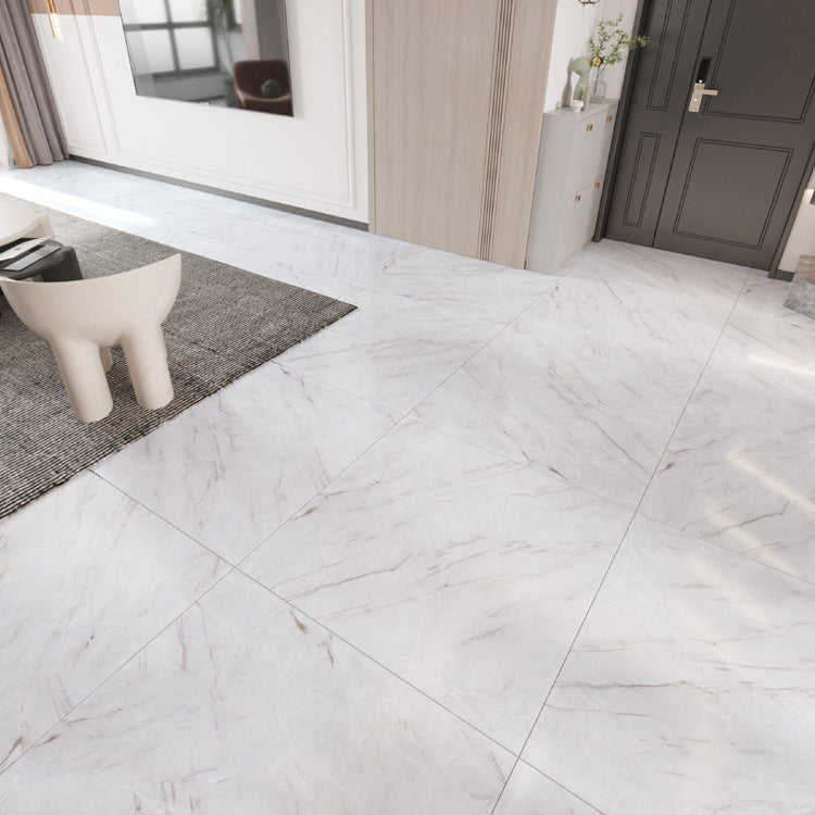 Peel and Stick Vinyl Floor Low Gloss PVC Flooring with Marble Look