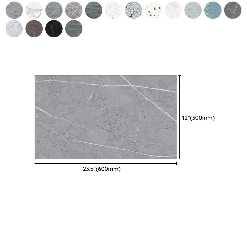 Peel and Stick Vinyl Floor Low Gloss Vinyl Floor with Marble Look