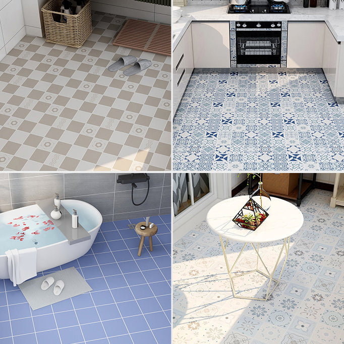 Modern Vinyl Flooring Planks Porcelain Tile Look Self-Adhesive Vinyl Floors
