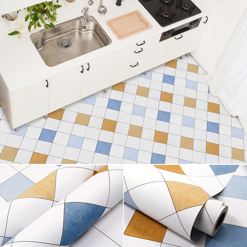 Modern PVC Floor Geometric Pattern Peel and Stick Vinyl Plank Floor