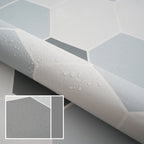 Modern Vinyl Planks Peel and Stick Grid Print PVC Flooring for the Bathroom