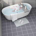 Modern Vinyl Planks Peel and Stick Grid Print PVC Flooring for the Bathroom