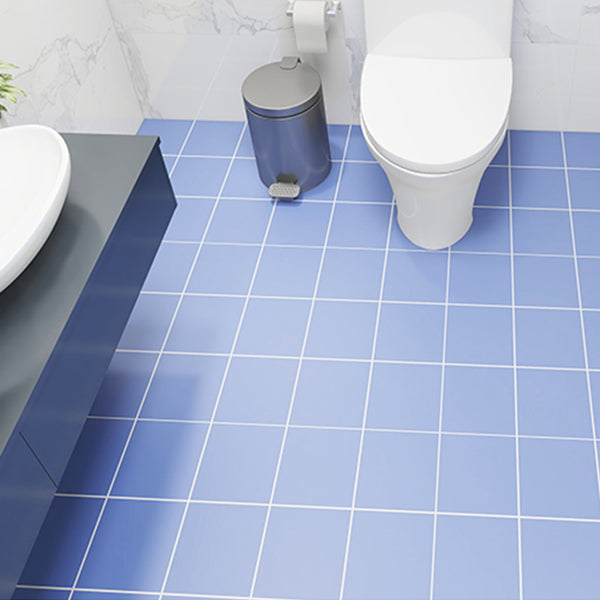Modern Vinyl Planks Peel and Stick Grid Print PVC Flooring for the Bathroom
