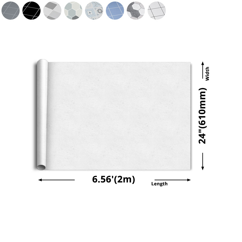 Modern Vinyl Planks Peel and Stick Grid Print PVC Flooring for the Bathroom