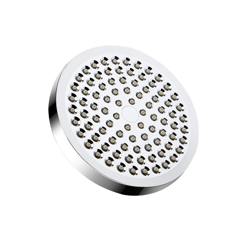 Modern Standard Shower Set Double Round Metal Adjustable Spray Pattern Shower Head
