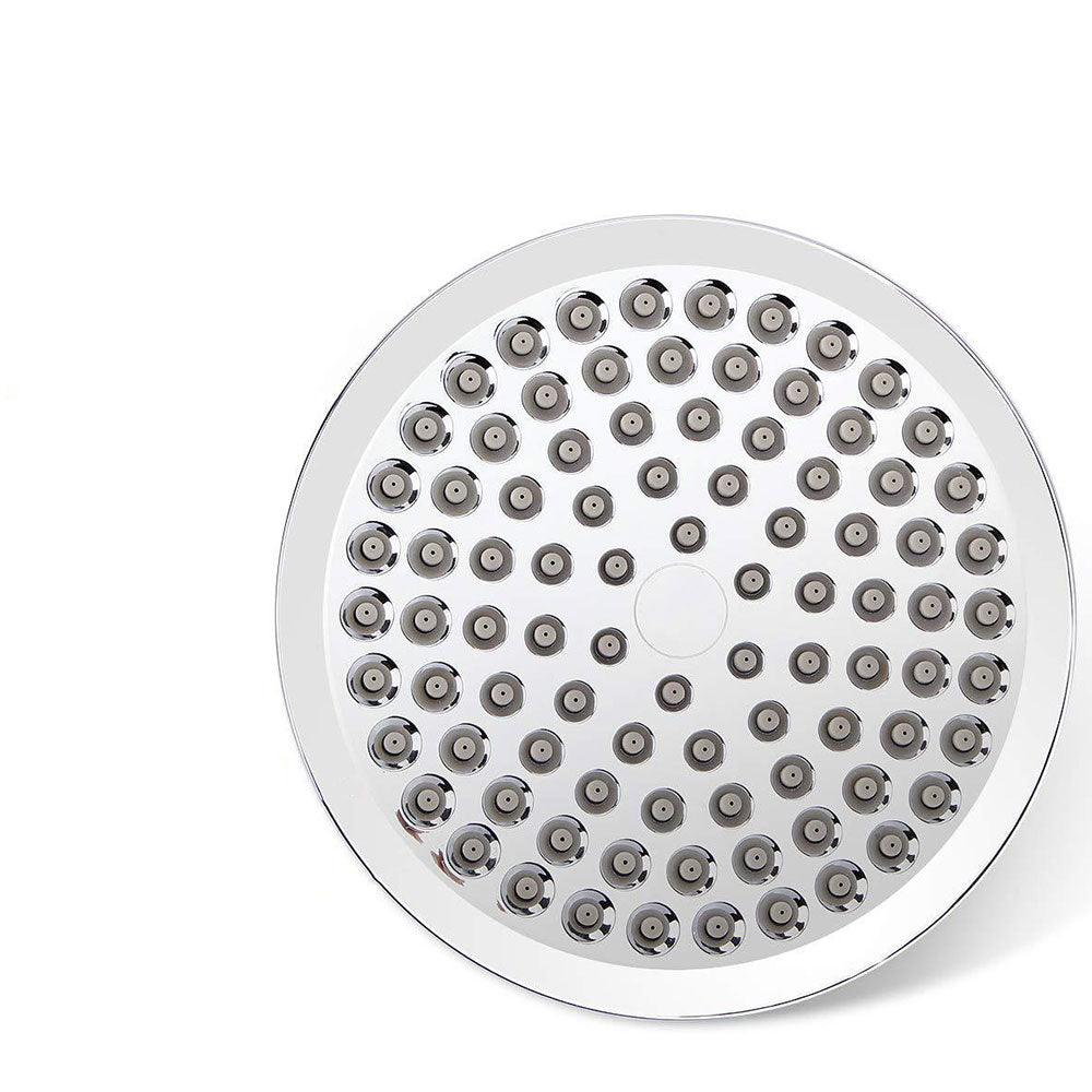 Modern Standard Shower Set Double Round Metal Adjustable Spray Pattern Shower Head