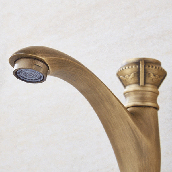Brass farmhouse sink faucet single-hole faucet knob handle bathroom faucet