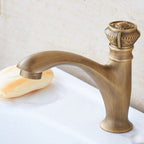 Brass farmhouse sink faucet single-hole faucet knob handle bathroom faucet