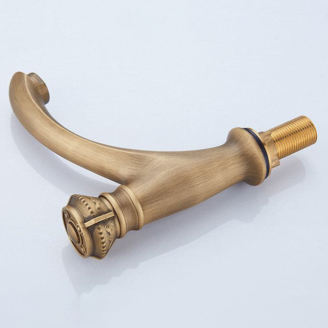 Brass farmhouse sink faucet single-hole faucet knob handle bathroom faucet