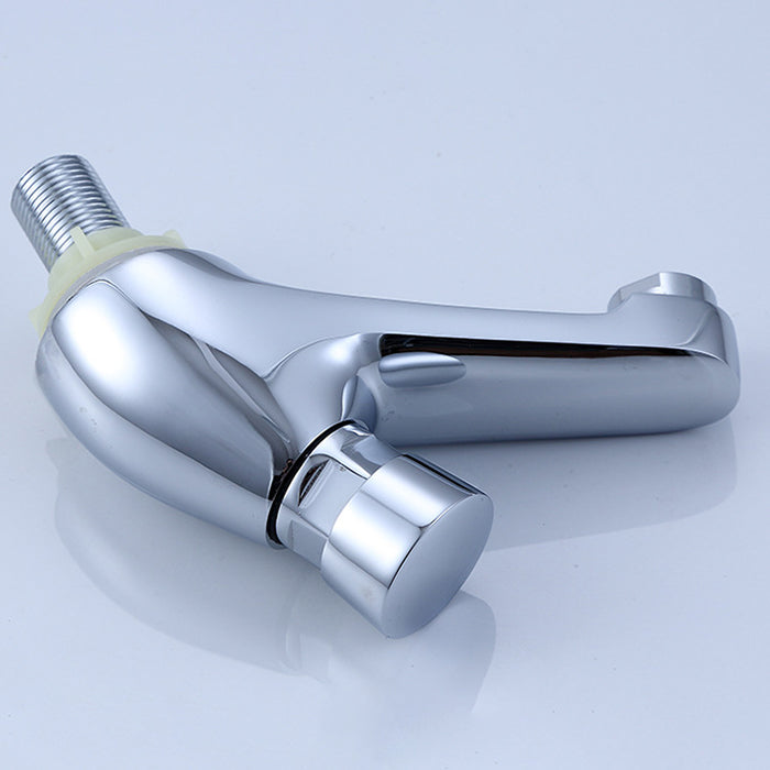 Modern sink faucet with brass knob handle, low arc, washbasin faucet
