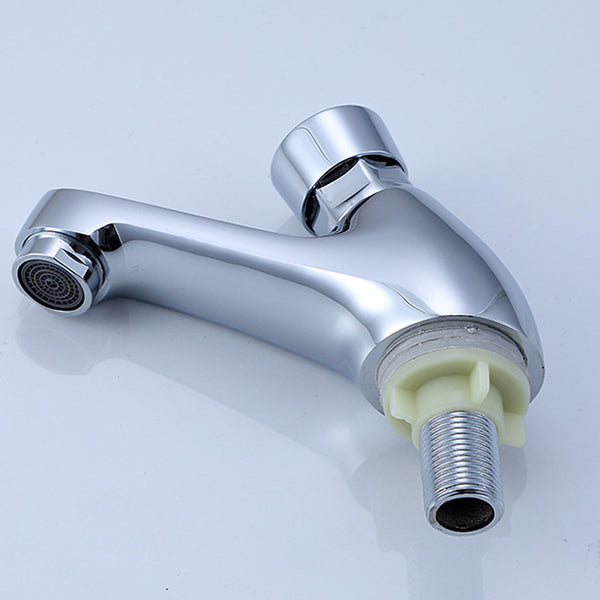 Modern sink faucet with brass knob handle, low arc, washbasin faucet