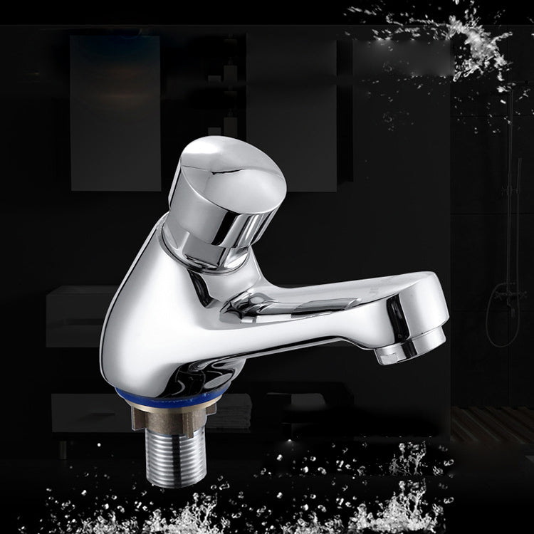 Modern sink faucet with brass knob handle, low arc, washbasin faucet