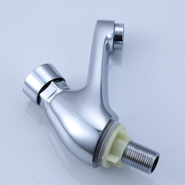 Modern sink faucet with brass knob handle, low arc, washbasin faucet