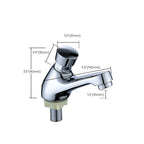 Modern sink faucet with brass knob handle, low arc, washbasin faucet