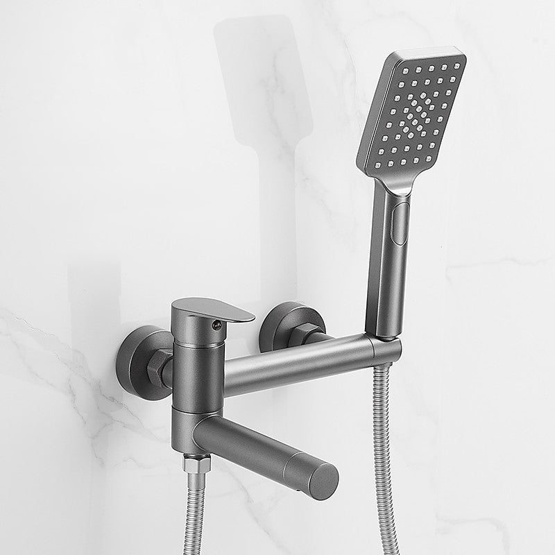 Wall-mounted metal bathtub faucet low arch single lever bathtub faucet trim
