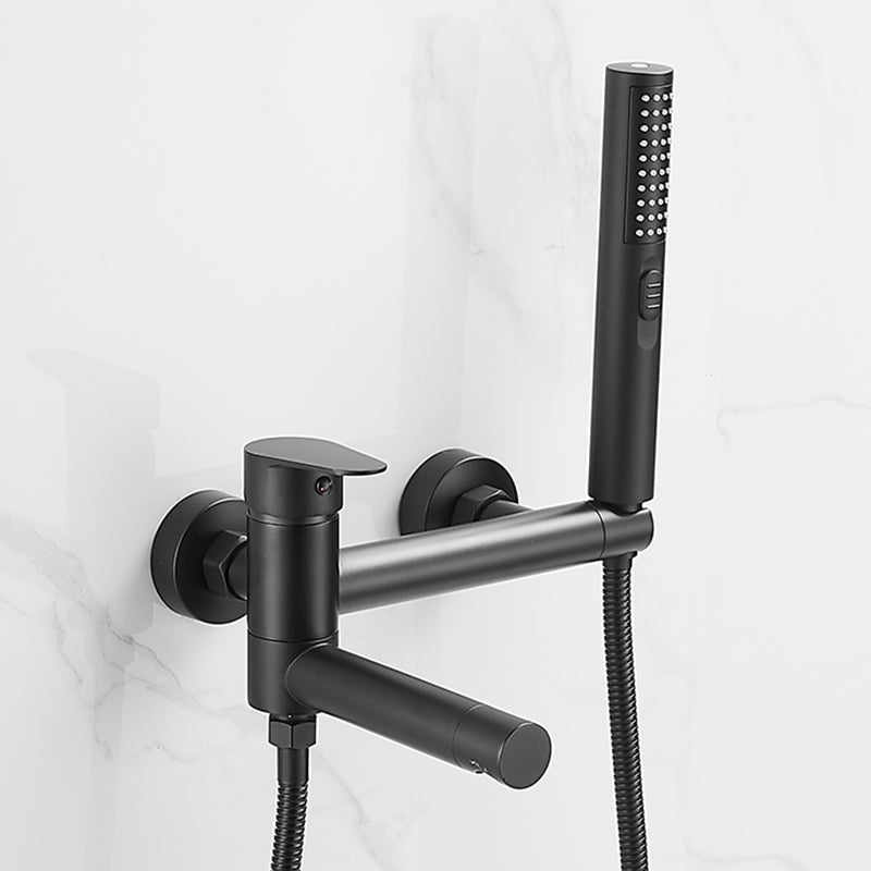 Wall-mounted metal bathtub faucet low arch single lever bathtub faucet trim