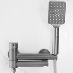 Wall-mounted metal bathtub faucet low arch single lever bathtub faucet trim