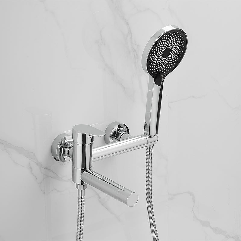 Wall-mounted metal bathtub faucet low arch single lever bathtub faucet trim