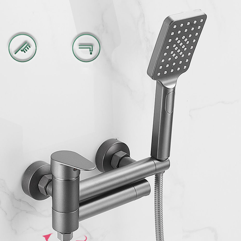 Wall-mounted metal bathtub faucet low arch single lever bathtub faucet trim