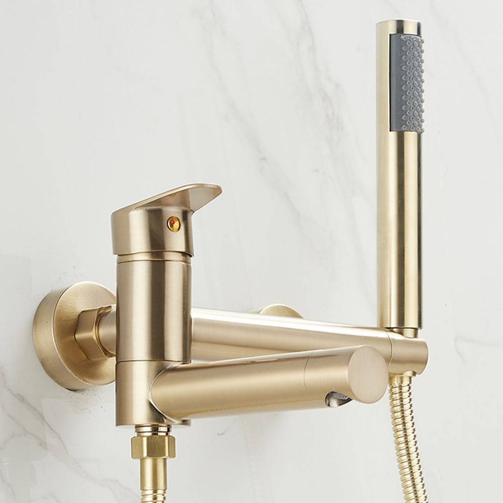 Wall-mounted metal bathtub faucet low arch single lever bathtub faucet trim