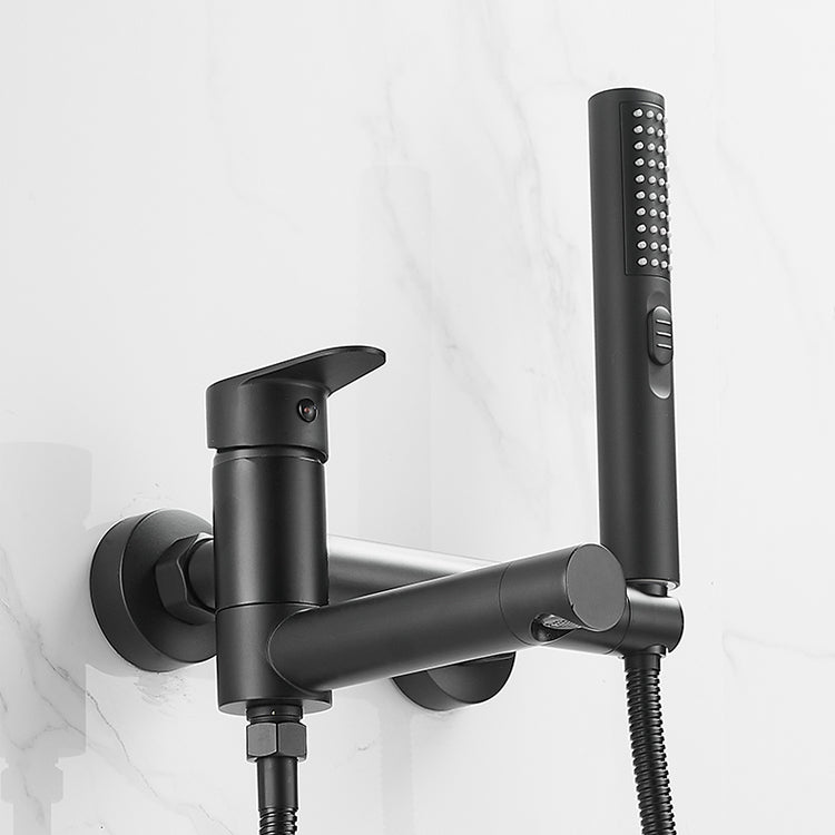 Wall-mounted metal bathtub faucet low arch single lever bathtub faucet trim