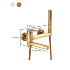 Wall-mounted metal bathtub faucet low arch single lever bathtub faucet trim