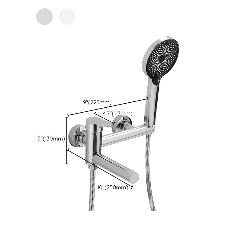 Wall-mounted metal bathtub faucet low arch single lever bathtub faucet trim