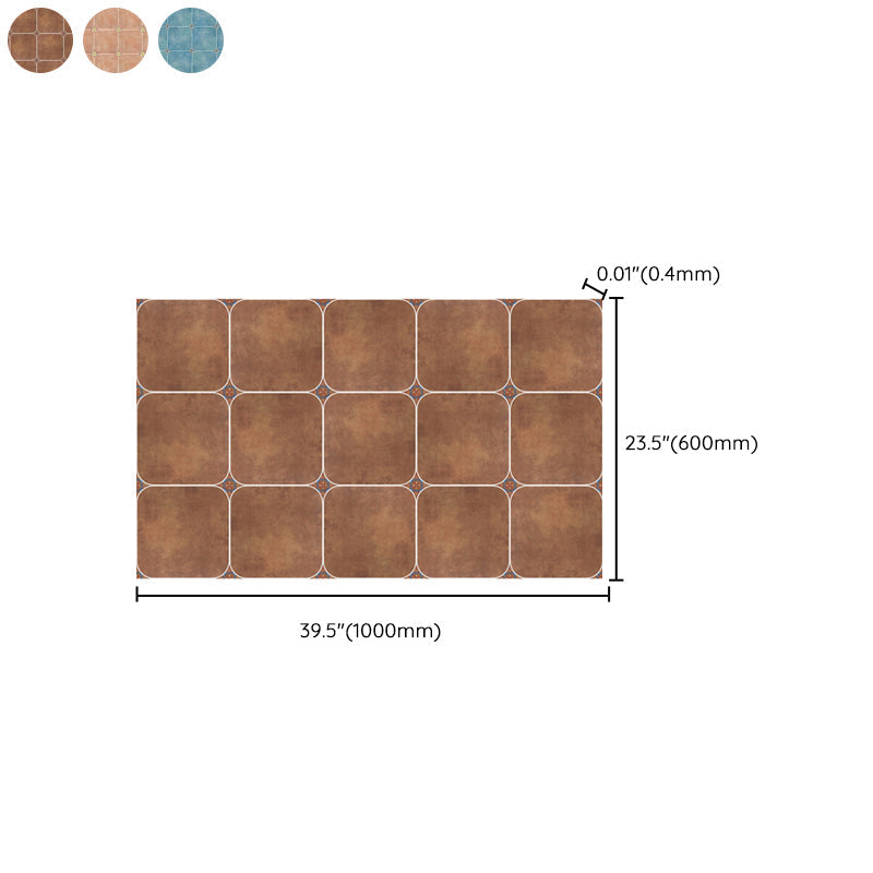 Peel and Stick PVC Flooring Matt Vinyl Floor with Square Edge