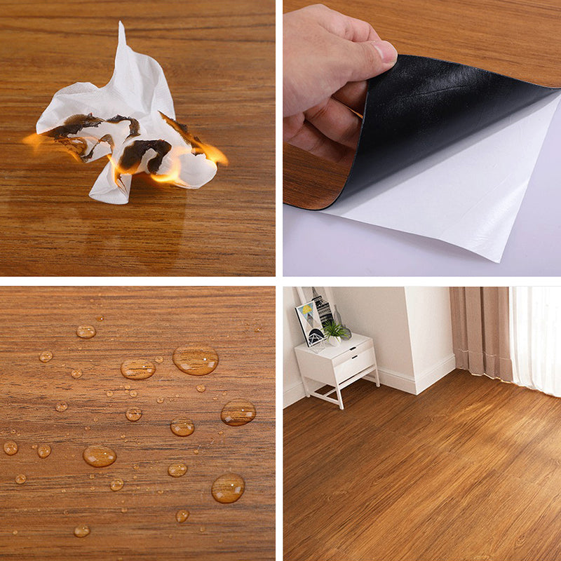 Modern Vinyl Floor Planks Self-Adhesive Wood Look Embossed PVC Flooring