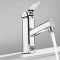 Luxury Extendable Basin Faucet Cubic Low Arc Vanity Faucet