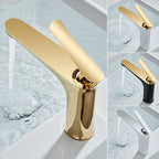 Luxury 1 Handle Sink Bathroom Faucet Round Brass Sink Faucet with Water Hose