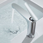 Luxury 1 Handle Sink Bathroom Faucet Round Brass Sink Faucet with Water Hose