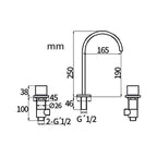 Traditional Style Roman Tub Faucet Copper Wall Mounted Roman Tub Faucet