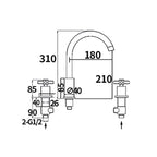 Traditional Style Roman Tub Faucet Copper Wall Mounted Roman Tub Faucet