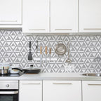 PVC Peel & Stick Tile Kitchen waterproof splash guard Peel and Stick Wall Tile Set of 18