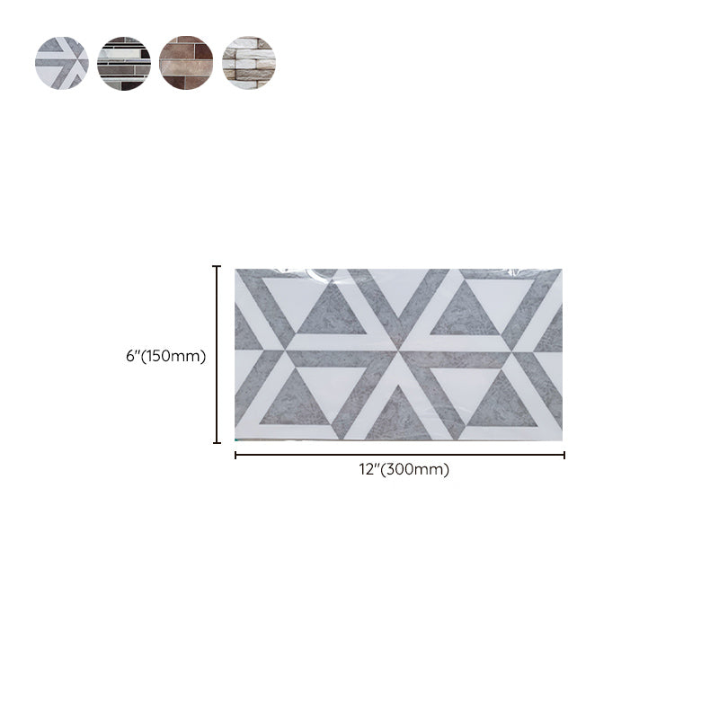 PVC Peel & Stick Tile Kitchen waterproof splash guard Peel and Stick Wall Tile Set of 18